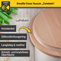 Karl Krüger - Emaillierte Dose Husum für Zwiebeln, 12 cm
