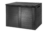 Gartentruhe "Stan" Holzdesign, ca. 77 x 44 x 53 cm - Schwarz