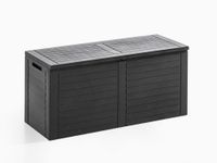 Gartenbox „Ollie“ in Holzdesign, ca. 115 x 44 x 53 cm - Anthrazit