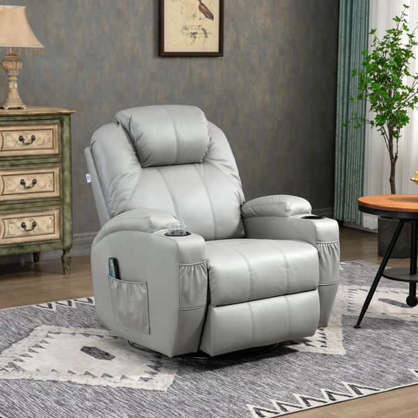 Massagesessel Ruhesessel Relaxsessel mit Massagefunktion, Kunstleder