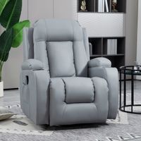 Massagesessel Fernsehsessel Relaxsessel mit Wippenfunktion Hellgrau