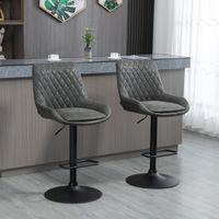 2er-Set Barhocker Barstuhl höhenverstellbar Tresenstuhl mit Fußstütze
