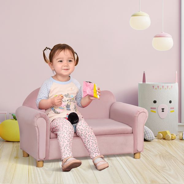 Kindersofa Kindercouch mit Stauraum, Spielsofa für Kinder 3-5 Jahre