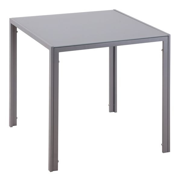 Esstisch Esszimmertisch Quadratischer Küchentisch für 4 Personen, Grau