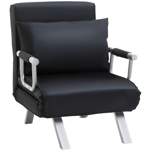 Schlafsessel, 2-in-1 Schlafsofa Klappsessel mit Verstellbarer Rückenlehne