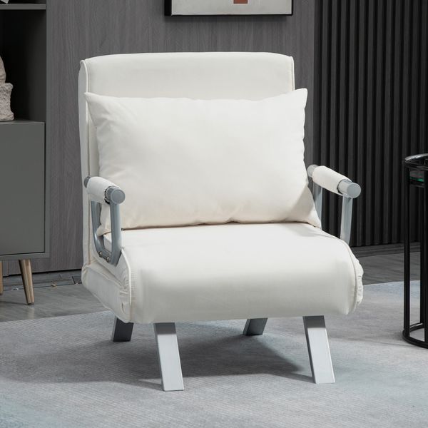 3-in-1 Schlafsofa mit Armlehne Schlafsessel Klappbett Chaiselongue