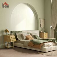 2er Set Nachttisch, Nachtschrank mit Schublade, Ablage und Griff, Natur