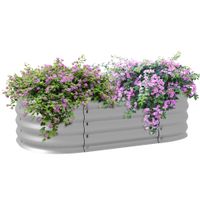 Hochbeet Metall, Pflanzkasten, DIY Blumenkasten mit offenem Boden
