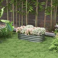 Hochbeet Metall, Pflanzkasten, DIY Blumenkasten mit offenem Boden