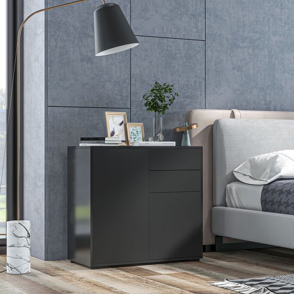 Sideboard Aufbewahrungsschrank mit 2 Schublade, 2 Türen für Wohnzimmer