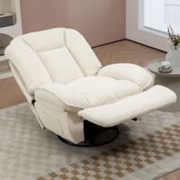 Relaxsessel Fernsehsessel mit Liegefunktion, Schaukelfunktion Creme