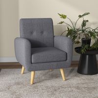 Einzelsessel Relaxsessel Fernsehsessel Polstersessel mit Leinenoptik