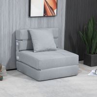 Schlafsessel Schlafsofa Sofabett Einzelsofa mit Waschbarem Kissen Grau