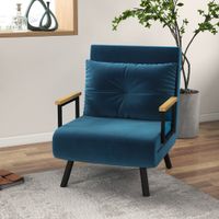 Schlafsessel, Einzelsofa mit Bettfunktion, Relaxsessel mit Rückenkissen