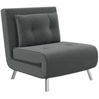 Schlafsessel Klappsessel mit Bettfunktion Einzelsofa mit Kissen Samtoptik