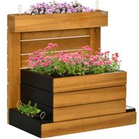 Hochbeet mit 4 Pflanzkästen Blumenkasten mit Selbstbewässerungssystem