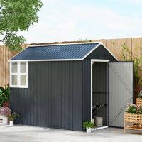 Gerätehaus Stahl 4㎡ Gartenschrank mit Fenster Gartenhaus 259x172x222 cm