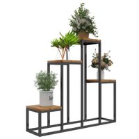 Pflanzenständer, Blumenregal mit 4 Etagen, Pflanzenregal für Garten