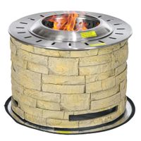 Feuerschale Feuerstelle mit Deckel Holz brennender Feuerkorb für Garten