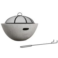 Feuerschale 2 in 1 Feuerstelle BBQ Tischfeuer mit Grillrost für Garten