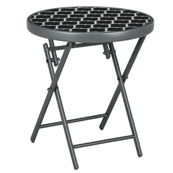 Beistelltisch klappbar, Klapptisch Outdoor, Gartentisch für Terrasse