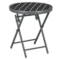 Beistelltisch klappbar, Klapptisch Outdoor, Gartentisch für Terrasse