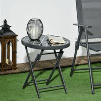 Beistelltisch klappbar, Klapptisch Outdoor, Gartentisch für Terrasse