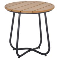 Gartentisch Bestelltisch elegant Terrasse Whonzimmer Braun Ø49 x 48H cm