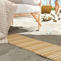 120cm Gartenweg Rollweg Wetterfest Gartentritt Holztritt aus Tannenholz