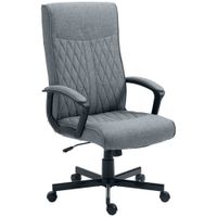 Bürostuhl mit Wippfunktion, Höhenverstellbarer Schreibtischstuhl für Büro Grau