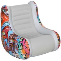 Aufblasbares Sofa, Klappbares Luftsofa mit Schaukelfunktion für Camping