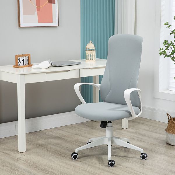 Bürostuhl mit Wippfunktion, Ergonomisch Computerstuhl für Arbeitszimmer