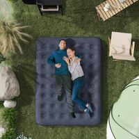 Luftbett, Luftmatratze klappbares Campingbett für 2 Personen Dunkelblau