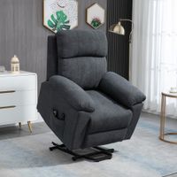 Sessel mit Aufstehhilfe, Relaxsessel, Massagesessel mit Seitentasche