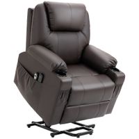 Fernsehsessel mit Aufstehhilfe Relaxsessel mit Massagefunktion Braun