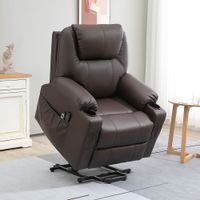 Fernsehsessel mit Aufstehhilfe Relaxsessel mit Massagefunktion Braun