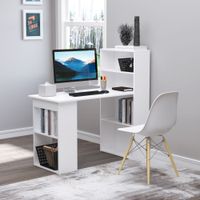Schreibtisch Esstisch mit Regal Computertisch Arbeitstisch Laptoptisch