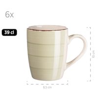 Kaffeebecher 38 cl, 6-er Set, OLIVGRÜN