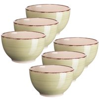 Müslischale 14 cm, 6-er Set, OLIVGRÜN
