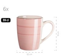 Kaffeebecher 38 cl, 6-er Set, KORALLE
