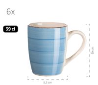 Kaffeebecher 38 cl, 6-er Set, DUNKELBLAU