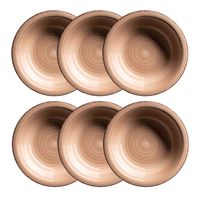 Teller tief 21,6 cm, 6-er Set, BEIGE