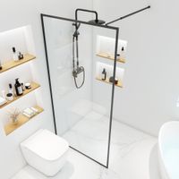 HOME DELUXE Duschabtrennung BAKI schwarzer Rahmen - 120 x 200 cm