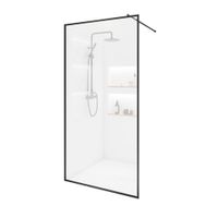 HOME DELUXE Duschabtrennung BAKI schwarzer Rahmen - 140 x 200 cm