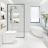 HOME DELUXE Duschabtrennung BAKI schwarzer Rahmen - 160 x 200 cm