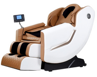 Premium Massagesessel mit innovativen Funktionen - Braun/Weiß