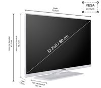 TELEFUNKEN XF32N750M-W Fernseher 32 Zoll Full HD LED TV mit Triple-Tuner, weiß