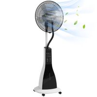 Standventilator mit Wasser, Nebel Ventilator mit Fernbedienung Schwarz