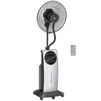 Nebel Ventilator mit Sprühnebel Standventilator mit Wasserkühlung Schwarz