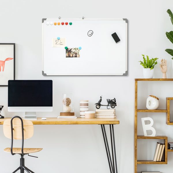 Magnetisches Whiteboard, Magnetboard, Trocken Abwischbar 90 x 60 cm